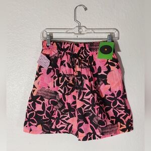 RAISINS Vintage 90s Neon Pink & Black Cotton High Rise Short WM Size M NWT